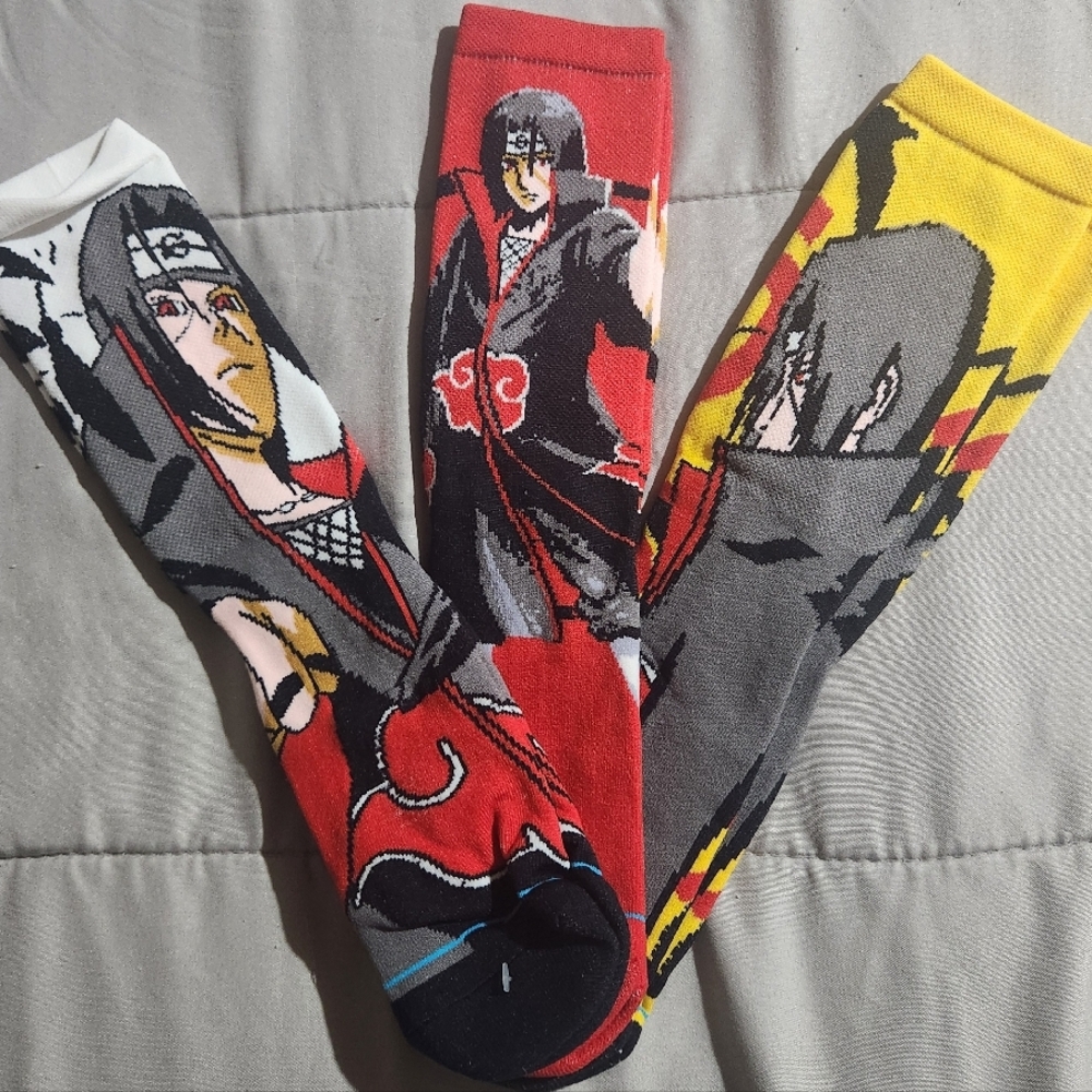 Anime Character Themed Socks for Men - Multicolor